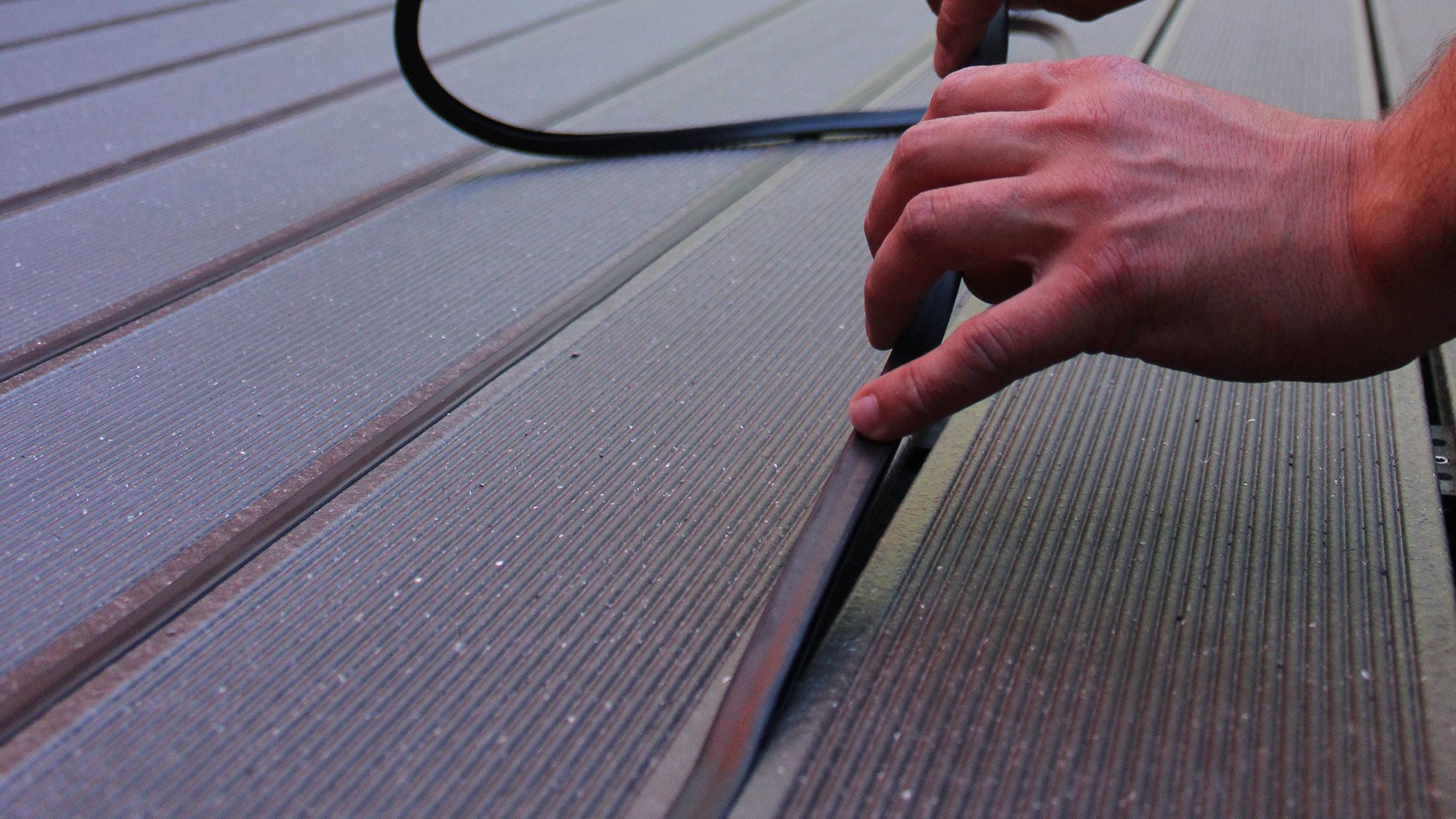 Installing Rubber Strip for UPM ProFi composite decking